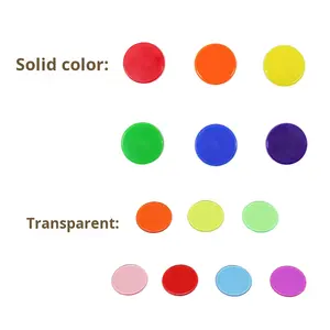 מטבעות פלסטיק שקופים צבעוניים 19 מ\"מ 25 מ\"מ משחקי ספירה עזרי הוראה לילדים גילאי 4-6 לשימוש פנימי צעצועים ארוזים בשקיות  מכירה חמה - Product Image 3