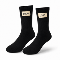Chaussettes pour hommes en coton respirant, antidérapantes, antibactériennes, écologiques, avec logo tissé, personnalisables OEM