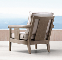 Ensemble de canapés en bois de teck de haute qualité au design classique antique pour jardin, plage et bord de piscine, mobilier d'extérieur
