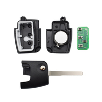 Clé de voiture télécommande plip 3 boutons 433Mhz 315Mhz avec puce 4D63 transpondeur 80 bits et lame non coupée Hu101 pour entrée sans clé