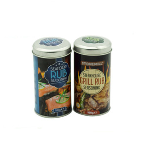 Agitador redondo pequeño de metal con impresión personalizada, tarros de lata para especias, latas para especias a granel, embalaje <span class=keywords><strong>traeger</strong></span> - Product Image 4