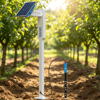 Station de mesure de l'humidité du sol avec affichage LCD en temps réel, capteur solaire IP65 résistant aux intempéries pour l'irrigation des fermes en extérieur