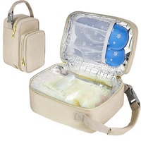 Sac isotherme de voyage pour lait maternel avec poche à glace, rangement portable isolé avec fermeture éclair