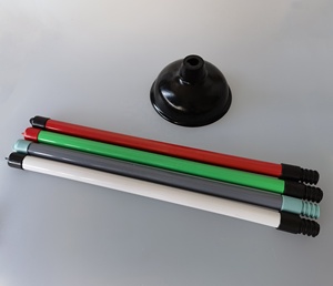 Middle East- Africa Market , Green Plastic Handle, 5.5inch Black Rubber Toilet <strong>Plunger</strong> - Product Image 2