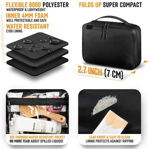Custom Women Cosmetics Makeup Pouch articoli <span class=keywords><strong>da</strong></span> toeletta <span class=keywords><strong>Organizer</strong></span> Kit Hanging Travel Toiletry Bag Men Travel <span class=keywords><strong>Organizer</strong></span> con 2 staccabili - Product Image 4