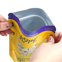 Sachet refermable mat personnalisé avec fermeture éclair pour aliments lyophilisés, friandises pour animaux de compagnie (chien, chat)