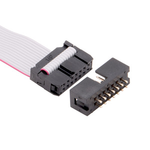 สายริบบิ้นสีเทาแบบกำหนดเอง Ph1.27 2.0 2.54 มม. ชุดสายเชื่อมต่อขั้วต่อ Jniu IDC สำหรับการใช้งานความถี่ต่ำ - Product Image 1