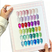 Kit de gel UV magnétique œil de chat 42 couleurs HS TPO Free Hema Free 15ml, gel à ongles coloré effet verre, végétalien et écologique pour DIY et salon