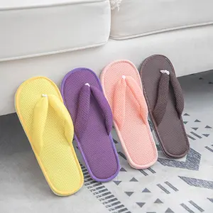 Wholesale Disposable Spa And Hotel White Bathroom Slippers Flip Flop Comfortable Terry Towel Cotton Material