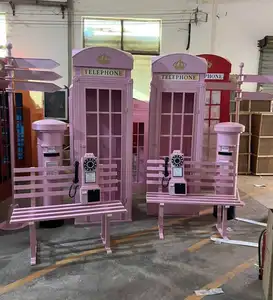 All'ingrosso decorazione di nozze stile London cabina telefonica padiglione del telefono cabina telefonica per la vendita