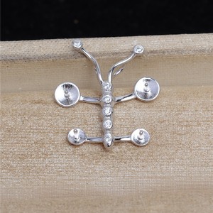 S925 Silver Baroque <b>Butterfly</b> Pendant Accessory Holder 5524 Irregular <b>Bead</b> DIY <b>Butterfly</b> Pendant Jewelry Findings Components - Product Image 4