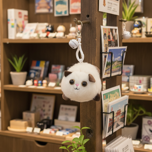 Porte-clés en peluche personnalisé pour chat de 10 cm, jouet en peluche mignon, tissu super doux avec coton biologique et coton PP, unisexe SAKURA MING - Product Image 4