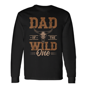 T-shirt à manches longues Dad Of The Wild One, chemise assortie pour fête Western Cowboy Rodeo - Product Image 2