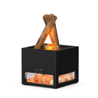 Nouvel humidificateur d'air ultrasonique style feu de camp, flamme colorée, faible bruit, brume fine, contrôle de la minuterie, diffuseur d'arômes pour la maison et la chambre