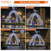 Arche lumineuse géante TOPREX à motif de crèche, LED, extérieure, étanche IP65, qualité commerciale, décoration de projet de vacances, personnalisable