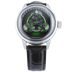 Montre mécanique pour homme à mouvement squelette, bracelet en cuir, vente en gros d'usine personnalisée - Product Image 4
