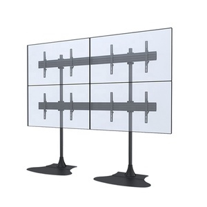2X2 Quad Screen Floor Stand Video Wall <span class=keywords><strong>Mount</strong></span> Independiente para <span class=keywords><strong>TV</strong></span> de 32 pulgadas a 65 pulgadas con brazo fijo - Product Image 1