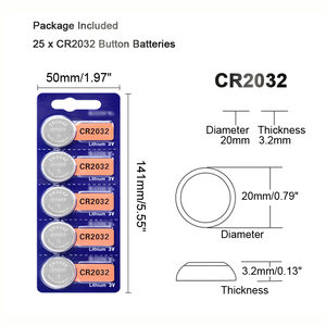Batería 2032 5004LC KL2032 SB-T15 <span class=keywords><strong>3V</strong></span>, Pila de Botón Alcalina de Litio, Primaria para Control Remoto <span class=keywords><strong>Sony</strong></span> <span class=keywords><strong>CR2032</strong></span> 2032 <span class=keywords><strong>CR2032</strong></span> - Product Image 2