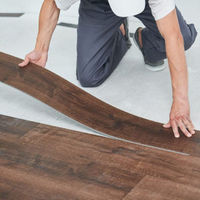 Carreaux de panneaux de bois en vinyle de luxe Adhésif à dos sec Auto-installation Revêtement de sol en PVC de 3mm pour chambres à coucher Autocollants en grain de bois Comme une pierre
