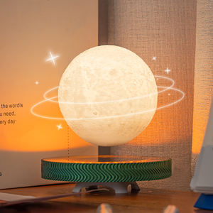 Art Decor Factory Price Plug-In Magnetic Levitating Moon Modern Design Levitation Bulb Light Floating Saturn Warm White Middle - Product Image 1