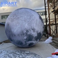 Décoration de fête pour grands événements sur mesure, lune et étoiles gonflables, ballons gonflables lune et planètes pour la publicité