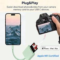 Lecteur de carte SD pour iPhone 15/16/17, iPad, MacBook, Mac, caméra de chasse - USB Type-C double fente, Plug & Play