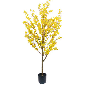 ผ้าจัสมินไม้ดอกไม้ประดับสีเหลืองเทียมสำหรับตกแต่ง - Product Image 3