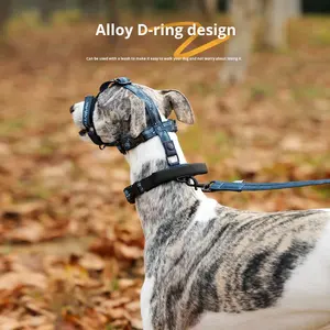 Hond Outdoor bedrukt lintriem Verstelbare halsband Gespsluiting Anti-explosie Bijtbestendig trainingsmuilkorf voor middelgrote en grote honden - Product Image 3