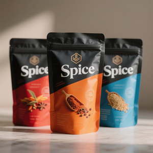 Özel plastik torba ayakta duran torba koku geçirmez tohum gıda alüminyum folyo aperatif gıda ambalaj Mylar baharat çanta - Product Image 1