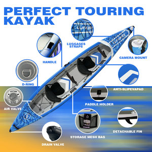 Spatium Nuevo Lanzamiento <span class=keywords><strong>Mejor</strong></span> <span class=keywords><strong>Kayak</strong></span> de Pesca Inflable Barato Tándem para 2 Personas Sit on Top en Venta - Product Image 3