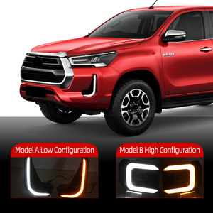 2 Luces LED de Conducción Diurna para <span class=keywords><strong>Toyota</strong></span> <span class=keywords><strong>Hilux</strong></span> <span class=keywords><strong>2020</strong></span> 2021 2022 Revo, Intermitentes Dinámicos Amarillos, Relé de Señalización, Luz Diurna LED de 12V para Automóvil - Product Image 6