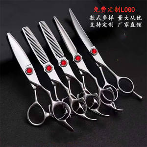 กรรไกรตัดผมมืออาชีพ ชุด 5 ชิ้น ผลิตจากเหล็กกล้าไร้สนิม Sus440c หัวตรง กรรไกรซอยผม อุปกรณ์ร้านเสริมสวย - Product Image 2