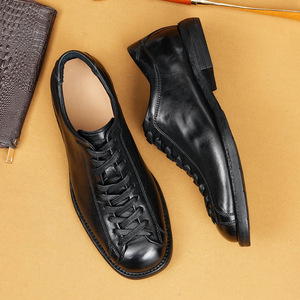 Chaussures en cuir pour hommes, style Old Money, confort décontracté, rétro, pour affaires et trajets quotidiens 2026 - Product Image 4