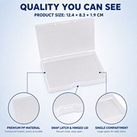 Boîte à outils rectangulaire portable en plastique PP, conteneur transparent pour loisirs créatifs, étui pratique avec fermeture à verrou pour accessoires capillaires