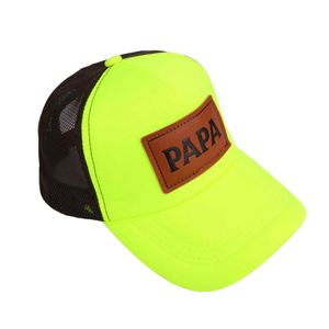 Gorra Trucker de Malla Estructurada de Alta Calidad, Estilo Retro, Portátil, de 6 Paneles, Modelo 112, con Logotipo de Parche de Cuero - Product Image 3