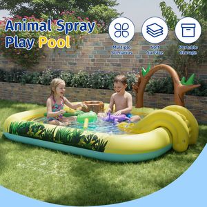 Piscina Inflable Pursuefree con Rociador de Agua en Forma de Animal para Niños, Diversión Acuática al Aire Libre - Product Image 1