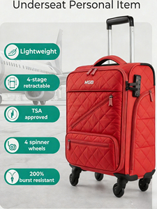 Maleta de Viaje con Ruedas <span class=keywords><strong>para</strong></span> Debajo del Asiento, con Candado TSA, de Poliéster, Compacta, Ligera, <span class=keywords><strong>para</strong></span> Usar en Aviones - Product Image 2