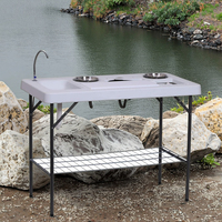 Public Choice Table de filet en plastique d'extérieur multi-usage pour la pêche avec filet de fer