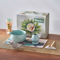 Service à thé en céramique blanche de style japonais en gros, bol à matcha traditionnel Chawan pour la cérémonie du thé