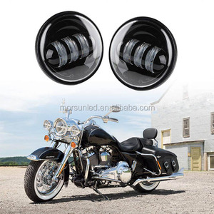 ไฟตัดหมอก LED แบบ DOT สำหรับ Harley-Davidson Glide, <span class=keywords><strong>Road</strong></span> <span class=keywords><strong>King</strong></span> และ Yamaha V Star 950 แบบซีล บีม สีขาว พร้อมอุปกรณ์เสริม 2 ชิ้น - Product Image 1