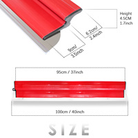 Spatule de finition semi-flexible en acier inoxydable de 40 pouces pour plâtrage, lissage et peinture, durable, avec manche en plastique pour cloisons sèches