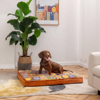 Lit pour chien orthopédique marocain personnalisé, canapé moderne rectangulaire, lit pour chien orthopédique tendance avec housse amovible imprimée