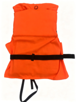 Gilet de sauvetage pour sports nautiques 50N, flottabilité 100N, rembourrage en mousse, support de tête, col réfléchissant, bandes réfléchissantes, fermeture éclair YKK, cordons réglables