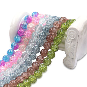 Cuentas de Vidrio con Efecto Grieta de Hielo de 6/8/10 mm, Forma Redonda y Suelta para Manualidades, Fabricación de Collares y Pendientes, Precio al por Mayor Directo de Fábrica - Product Image 5