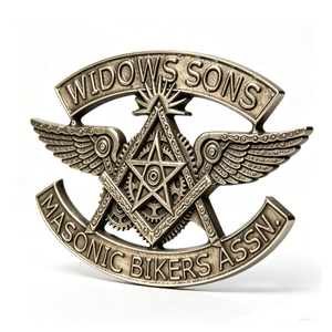 Badge de revers en métal personnalisé pour club de motards, en laiton antique émaillé 2D, motif croix, style sportif et mode - Product Image 4