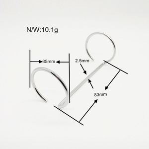 2 anillos de metal plateado 38x83mm anillo de carpeta de álbum de recortes de calendario de hojas sueltas - Product Image 3