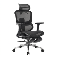 Chaise de bureau de luxe à dossier haut, chaise de travail réglable en maille, chaise d'ordinateur confortable avec accoudoirs