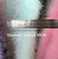 Vente en gros 50 grammes de plumes de marabout blanc doux Boa 2 mètres de panache de dinde naturelle pour la décoration de vêtements de costume de fête