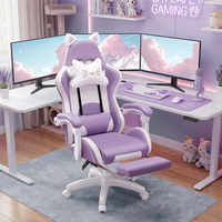 Chaise de jeu pour étudiants au prix d'usine, accoudoirs réglables, mousse haute densité, cuir, coussin de nuque personnalisé, chaise PC réglable en hauteur