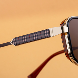 <span class=keywords><strong>Gafas</strong></span> <span class=keywords><strong>de</strong></span> <span class=keywords><strong>sol</strong></span> Partagas Fashion Trendy Designer con logotipo personalizado, montura metálica cuadrada, protección UV400 para hombre. - Product Image 3